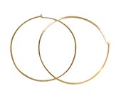 Hammered Gold Hoops