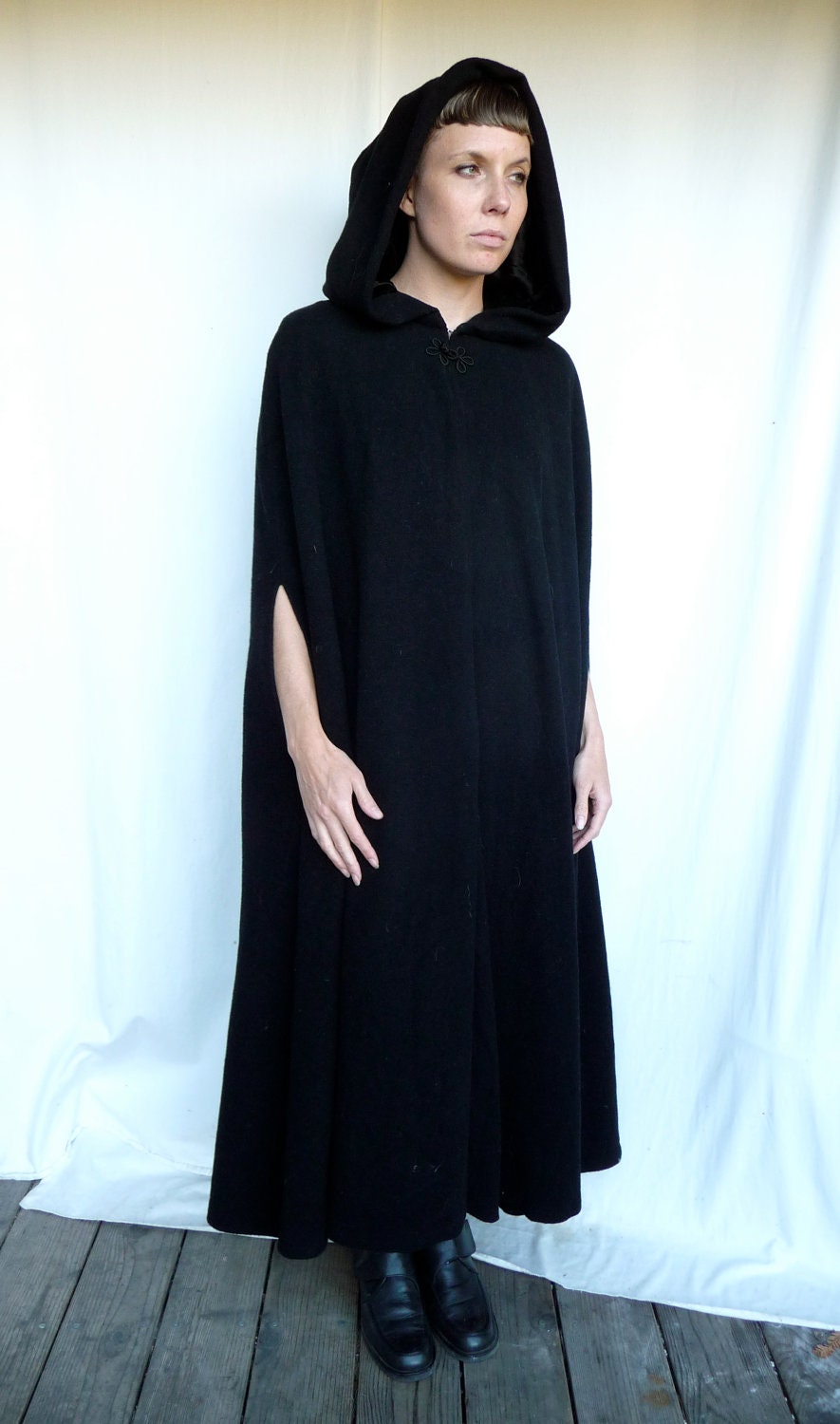 wool hooded cloak
