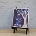 Autumn Tree Book Art Original Mixed Media Collage Purple