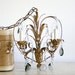 Vintage Gold Gilt Chandelier with Crystals