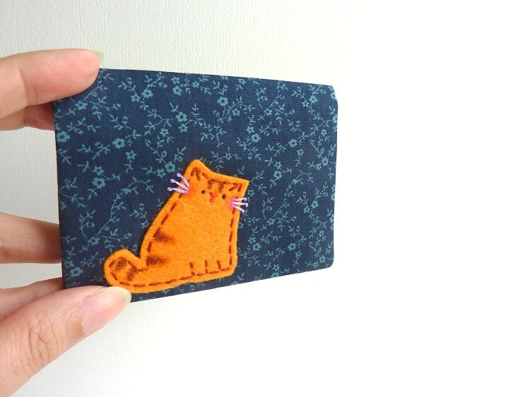 Cat Card Case, ID Card Case, Business Card Case - Sweet Kitty
