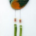 Fused Glass Bird Windchime, Suncatcher, multicolored .