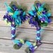 Peacock Wedding accessories Bridal Bouquet Package brides maids boutonnieres custom for Lauren