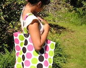 Candy Pink Dots LARGE Tote
