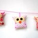 Set of three Mobile tiny owl decoration/collection/Ready to ship