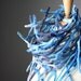 Felted scarf wool Blue jeans Fish net nest scarf by VitalTemptation