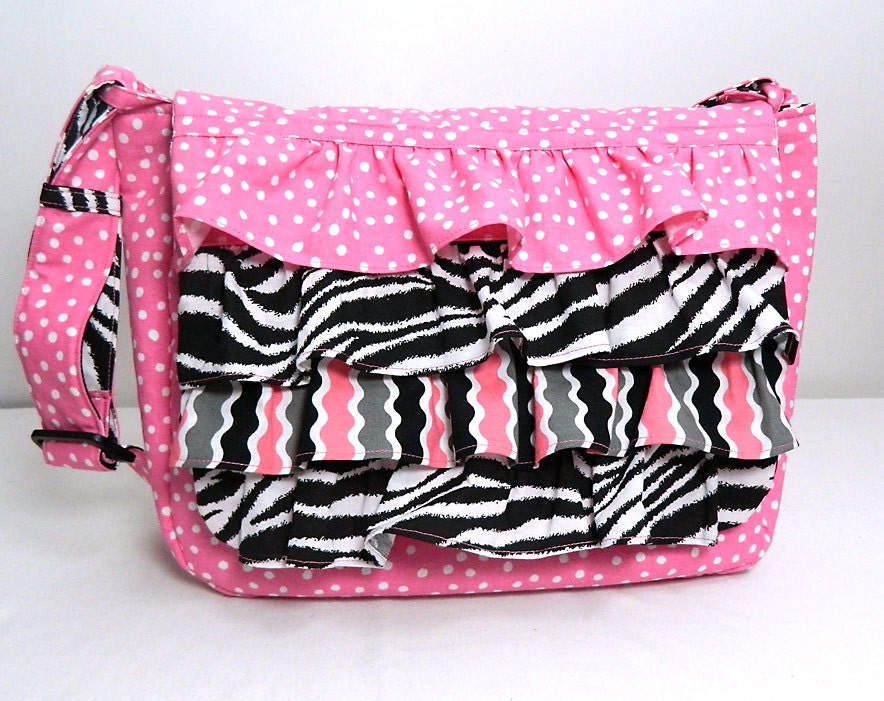 CUSTOM Ruffle Children's Messenger School Bag