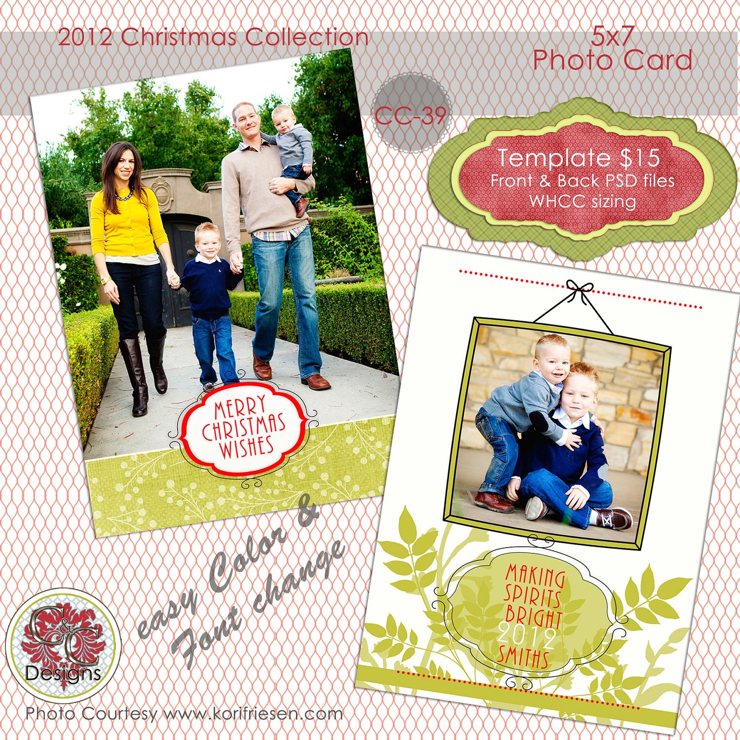 Christmas Photo Card Collection CC39 by kmfriesen on Etsy