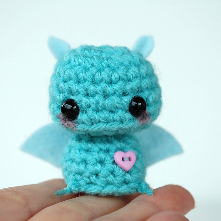 Baby Blue Bat - Kawaii Mini Amigurumi