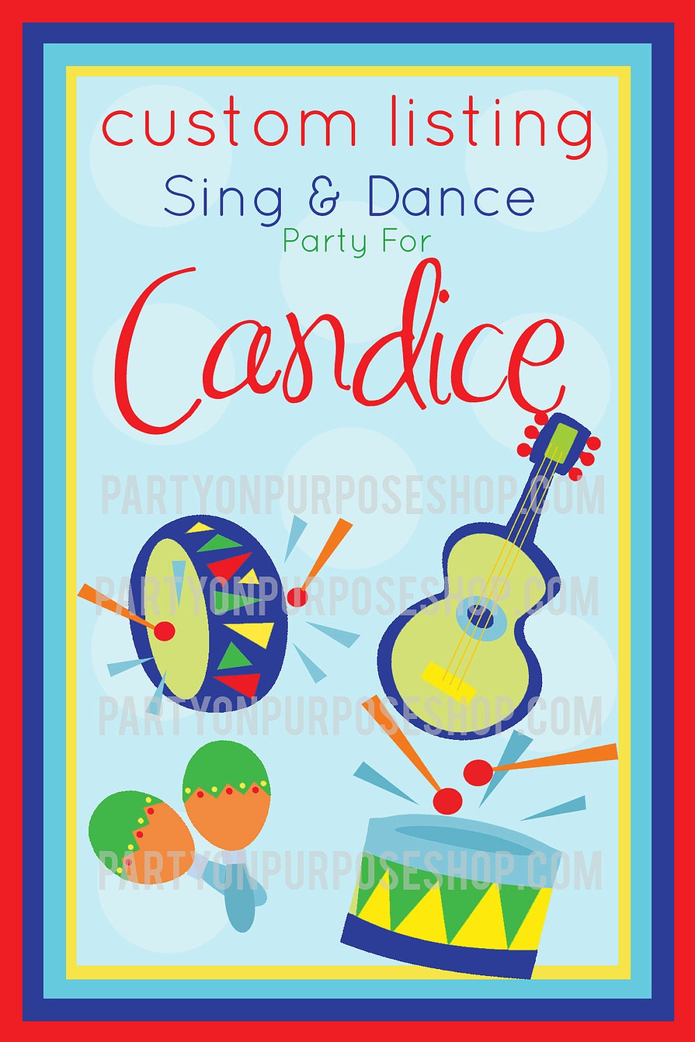 Reserved For Candice - Sing and Dance - Custom Party Package
