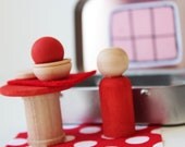 My Pocket Place - RED - Choose Your Color - Waldorf and Montessori Inspired Pretend Play Doll House Toy