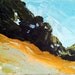 Impressionist California Hillside Lynne French o/c Art 5x7 Original Painting