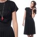 60s Black Dress Pleated 1960s Mad Men Fitted Gothic Cocktail High Waisted Vintage 50s Indie Short Sleeve Knee Length Day Dress