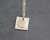 Mixed Metal Heart Necklace - Perfect for Bridesmaids
