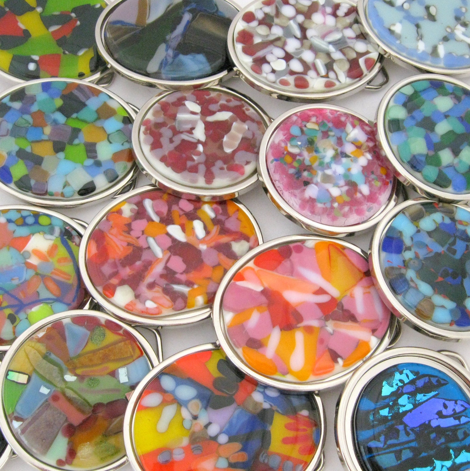 handmade colorful glass belt buckles for wide snap on belts