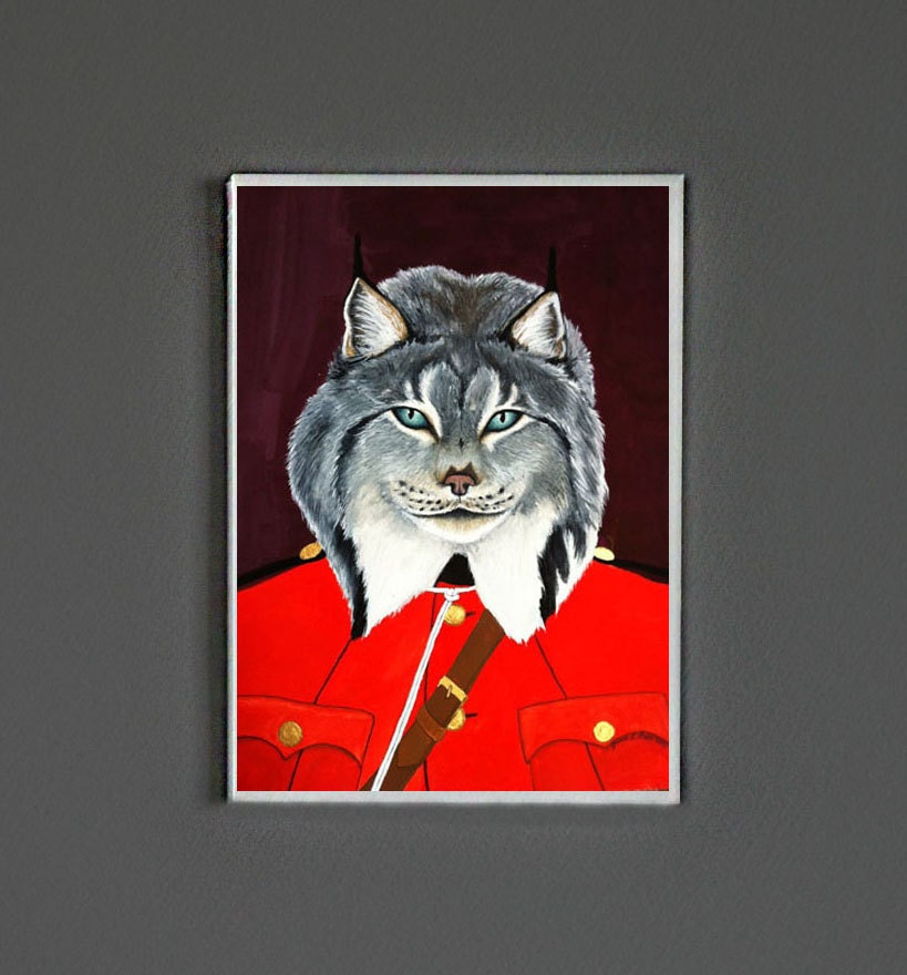 5x7 - Art Print - Canadian Lynx - Signed by Artist