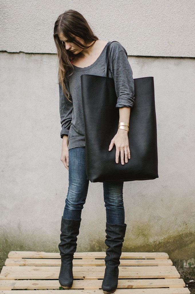 Black Oversized Giant Tote Bag
