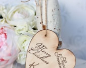 Personalized Christmas Tree Ornament Rustic Custom Holiday Gift