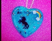 Born This Way Glitter Unicorn Necklace
