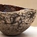 Naked Raku Bowl. Red Flame Bowl. Ceramic Raku Organic Zen Pot. Nature Inspired Ceramic Bowl. Lichen Bowl