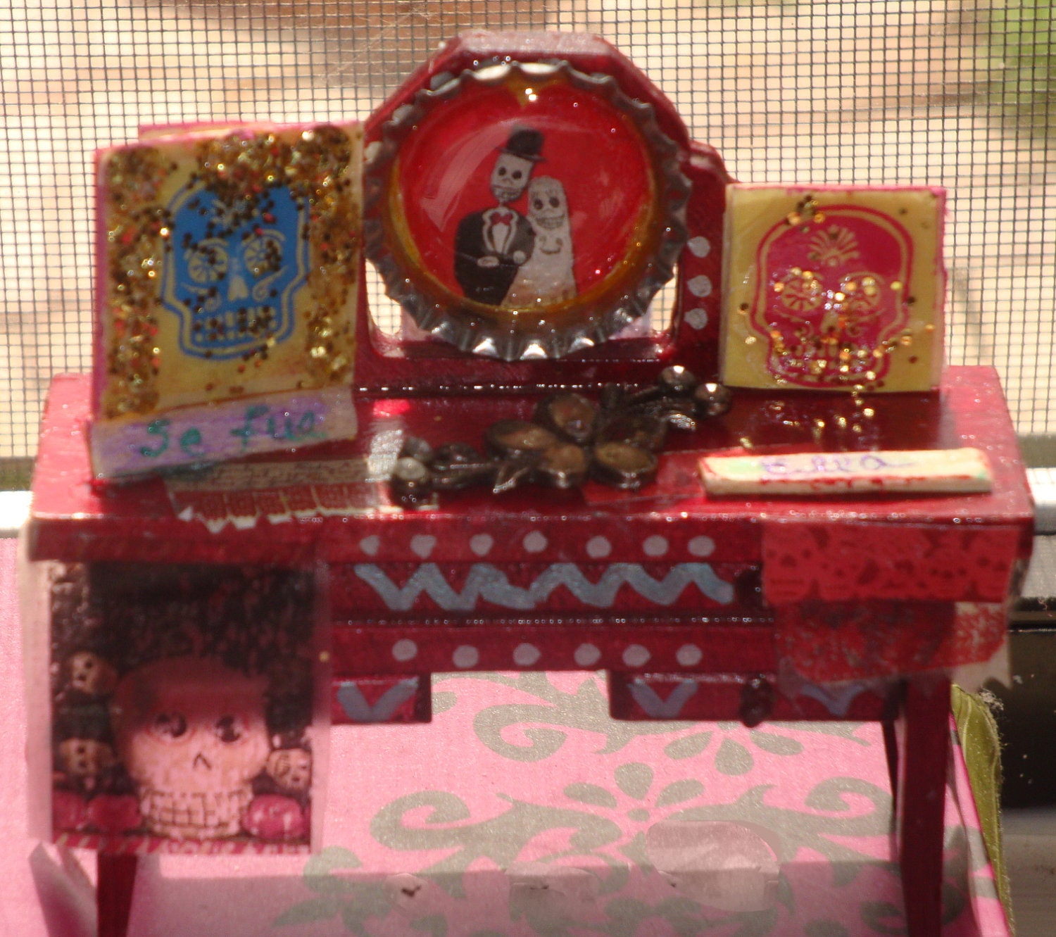 mini Day de los Muertos table top shrine