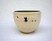 Kitty on a Power Line Bowl