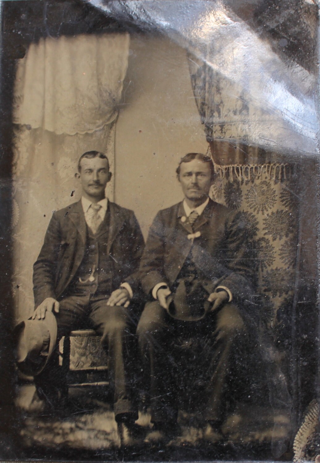 RESERVED FOR NICOLE / Victorian Tintype / Father and Son