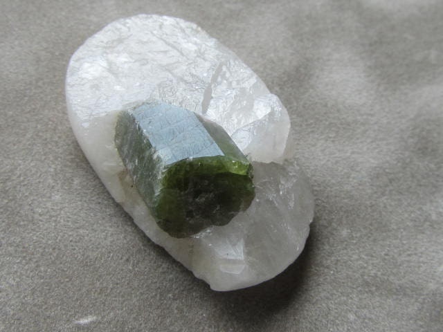 Tourmaline Crystal in Quartz Bead