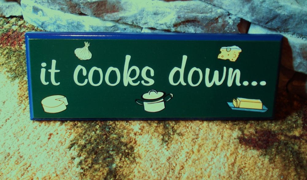 Personalized Wood Signs by Suches Crafts. It Cooks Down. Custom Sign