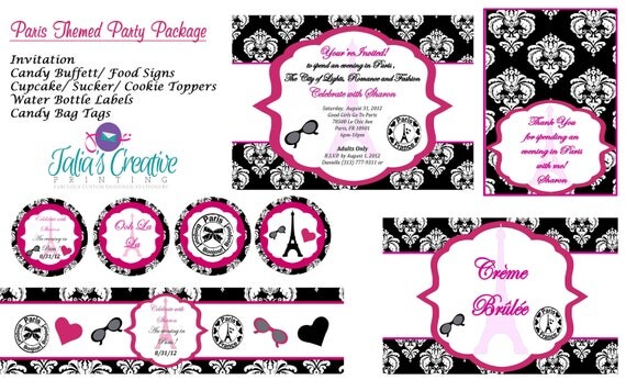 Paris Themed Party Package