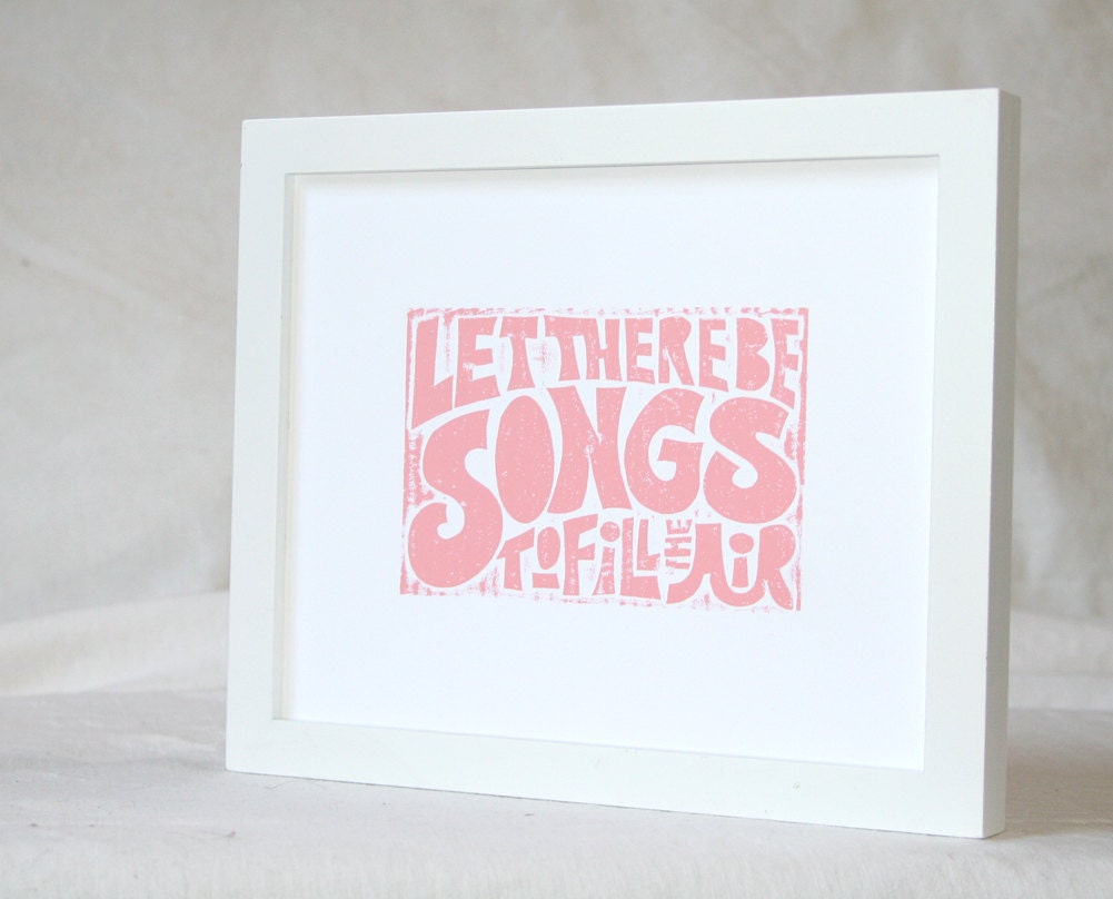 Hippie Baby Nursery Grateful Dead Ripple  Let there be Songs to Fill the Air Rock Posters - RawArtLetterpress