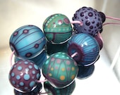 Moogin - Eclectic colourful lampwork bead set - SRA - mooginmindy