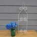 White Shabby Chic Look Scroll Metal Plate Display Rack