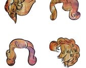 coiffure - original illustration - giclee print