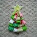 RIBBON CHristmas Tree Machine embroidery iron on applique Free Shipping U.S.A.