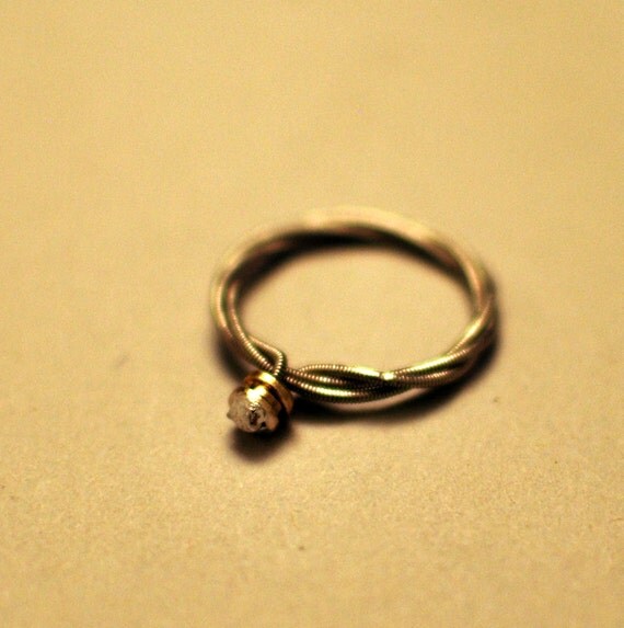 Guitar String Ring Engagement Style Triple Wrap by dremeWORKS