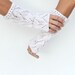 Arm warmers lace white fingerless gloves