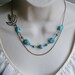 Turquoise Statement Necklace. Statement Jewelry. Sparrow Necklace. Turquoise Jewelry. Layered Necklace