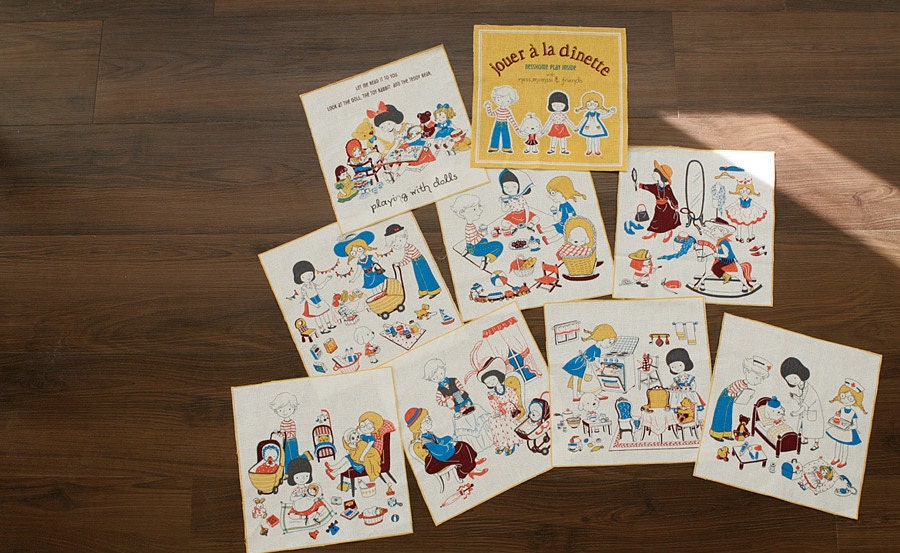 Panel Cotton Linen Fabric - Child's Play 140 x 89 cm