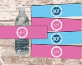 PRINTABLE PDF Gender Reveal Party Baby Shower Water Bottle Label Wrappers Il_170x135