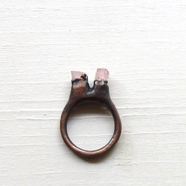 Tourmaline Ring Gemstone Ring Birthstone Ring Stone Ring Pale Pink Gem Stone Artisan Handmade