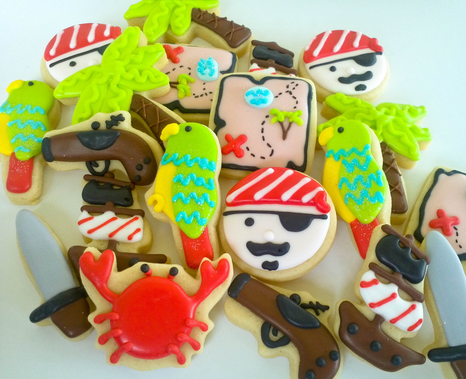 Pirate Mini Sugar Cookies- 2 Dozen Il_570xn