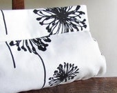Black and White Clutch - Dandelion - Women's Clutch