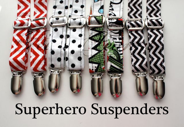 Special Edition- Little Guy Adjustable suspenders - SUPERHERO Collection  - (Newborn- 10 years) - Custom Order - Photo Prop