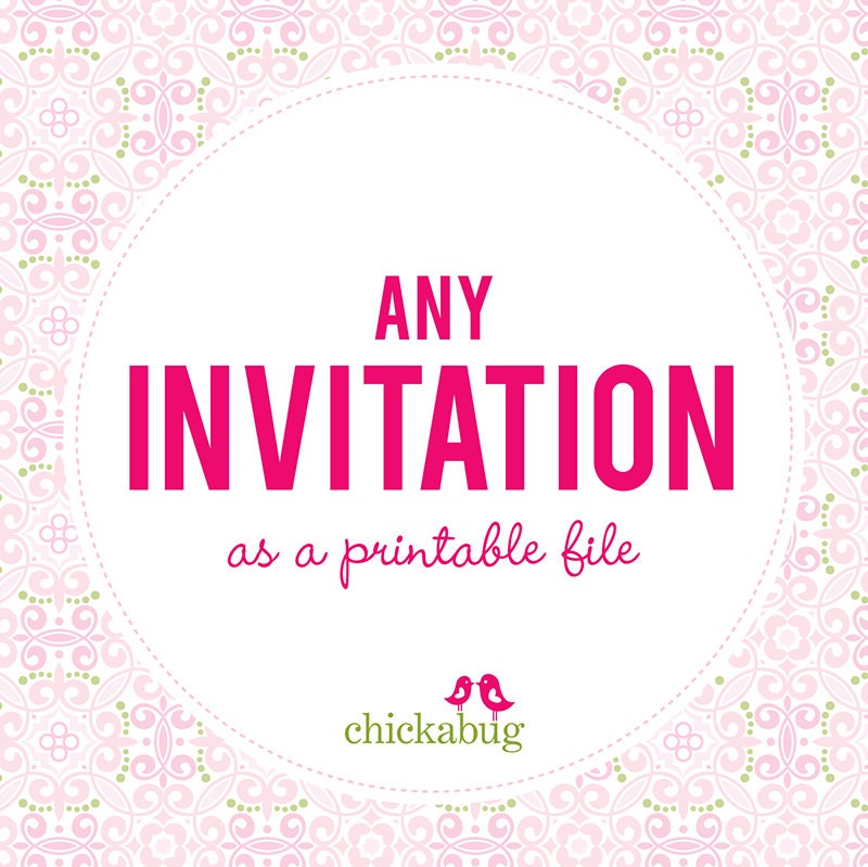 Any invitation as a DIY printable file Il_570xn