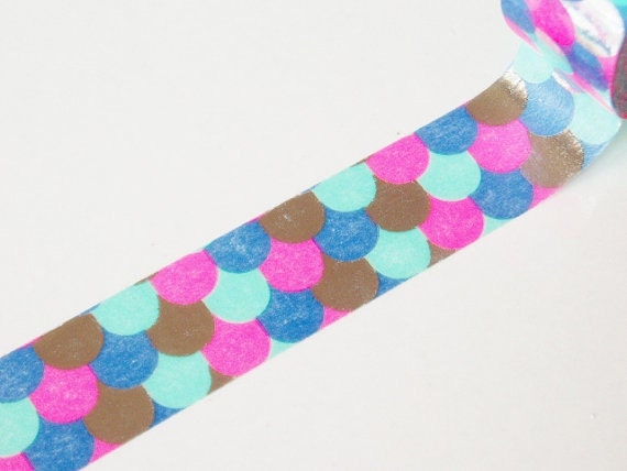 Limited Edition mt Japanese Washi Masking Tape-Metallic Fish Scales