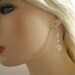 Wedding Earrings Bridal Earrings Round Cubic Zirconia Clear Silver Drops Wedding Jewelry