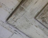 16x20 Distressed Open Back Traditional Portrait Frame Vintage White Antiqued and Glazed Embossed Trim