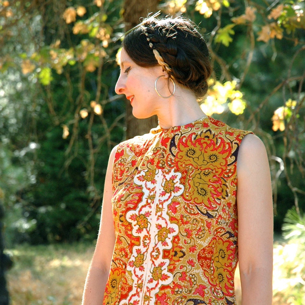 Batik Maxi Dress... Boho Maxidress... Autumn Colors... FIRE in the SOUL (s)