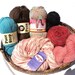 SOCK yarn destash sampler 7 PLUS skeins balls Amigurumi supplies